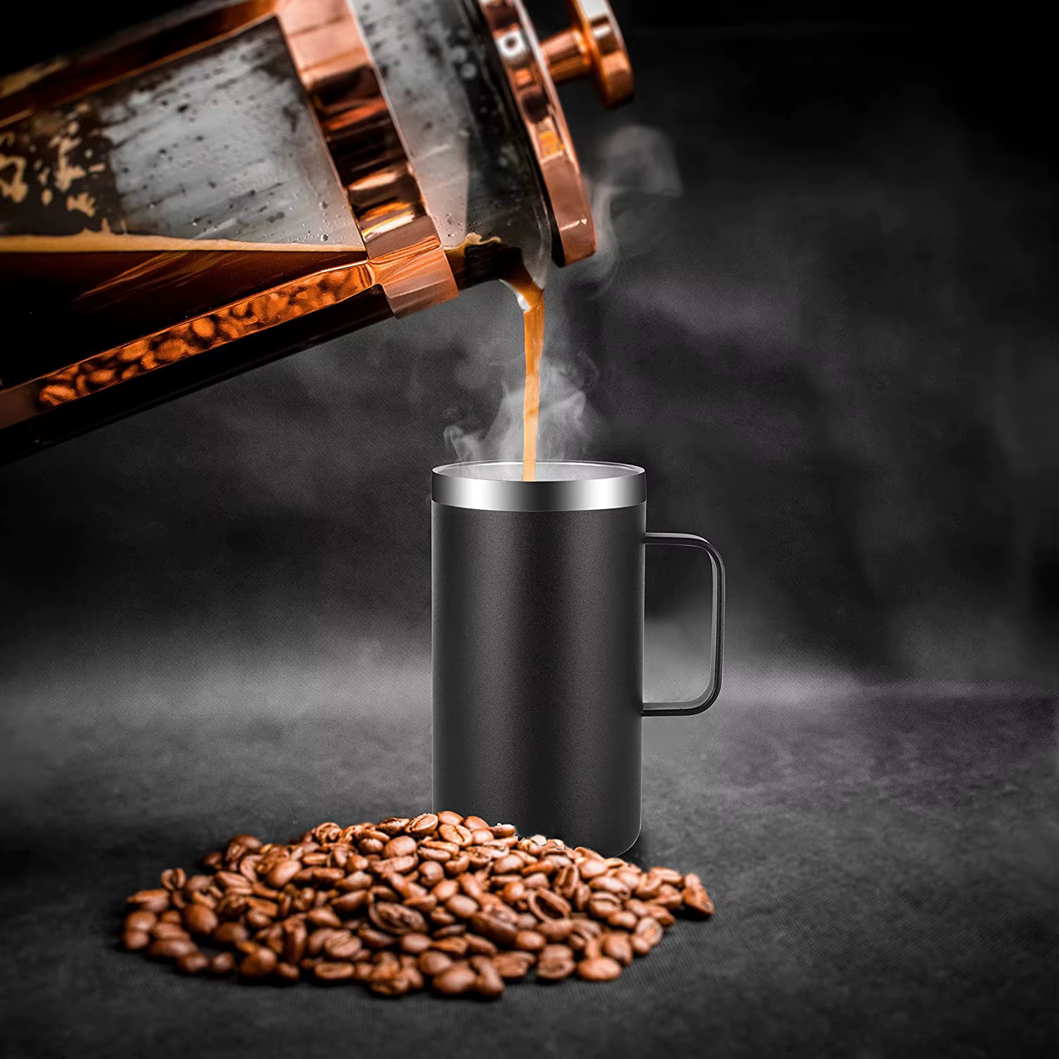 Tasse à café isolée 24oz 680ml avec couvercle