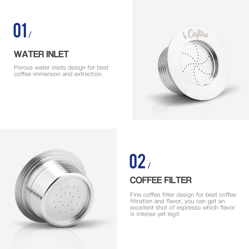 Capsule réutilisable en acier inoxydable pour Lavaza