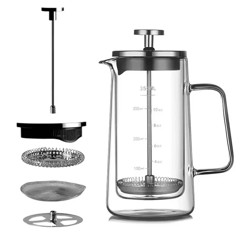 Presse française en verre Borosilicate à haute teneur en Borosilicate