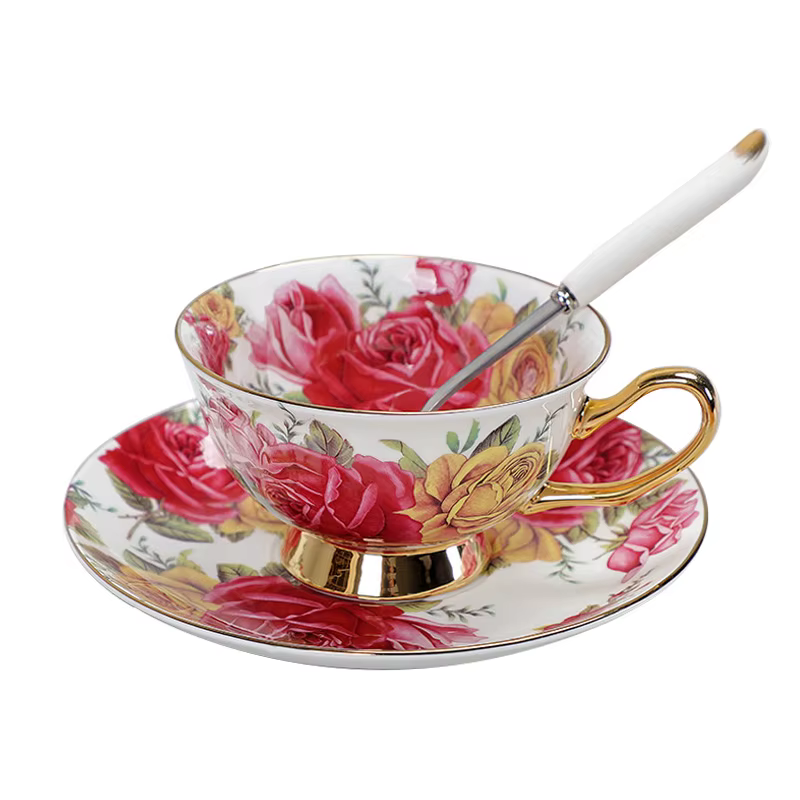 Ensemble de tasses et soucoupes à café