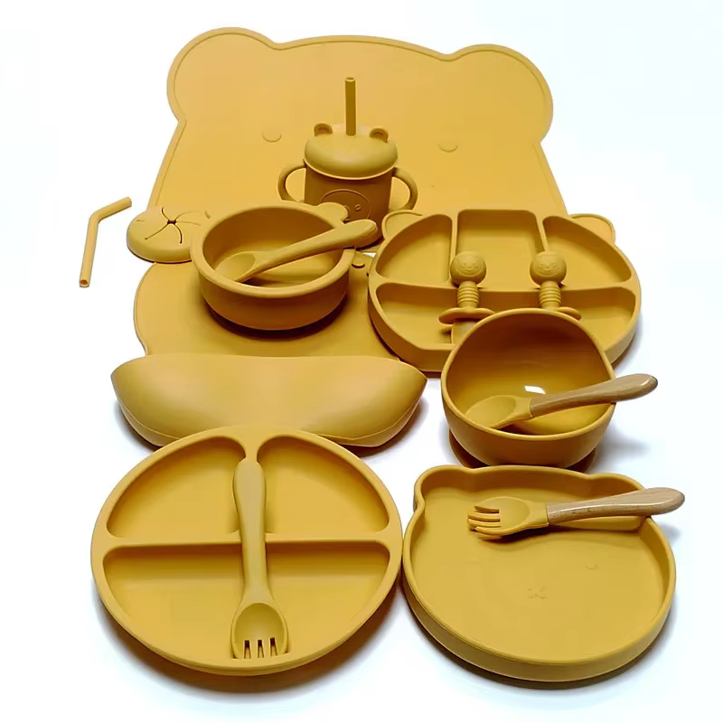 Ensemble d'ustensiles en silicone pour enfants