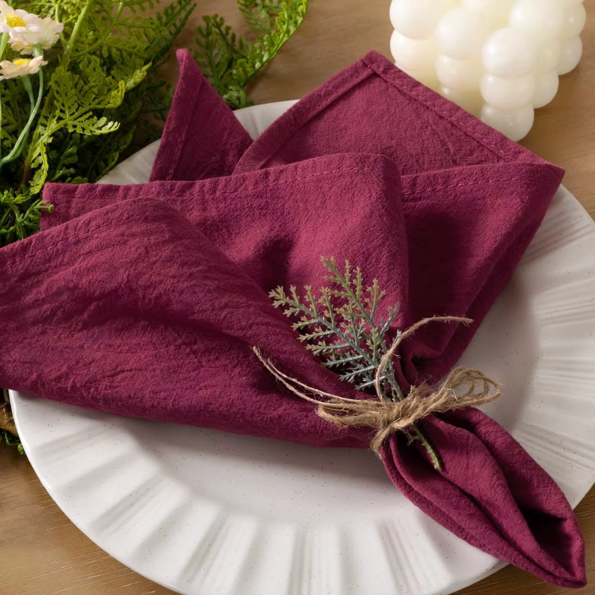 Serviettes de Table 100% coton 40x40cm