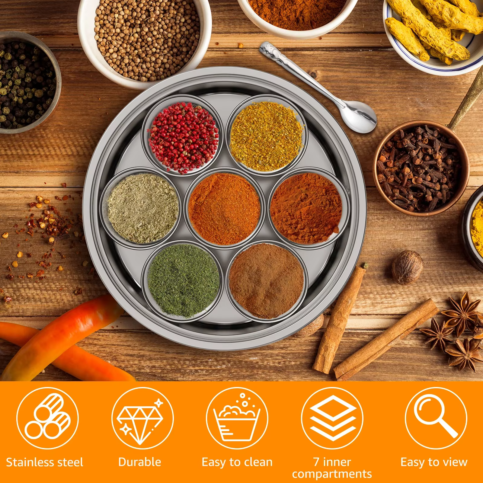 Masala Dabba Boîte à épices Conteneurs