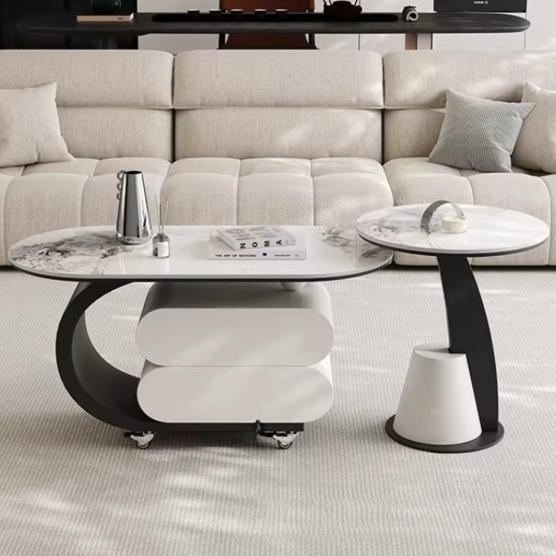 Table basse à tiroirs simples, design moderne, tables basses de salon, tables basses mobiles flexibles, Stolik Kawowy, meubles de maison