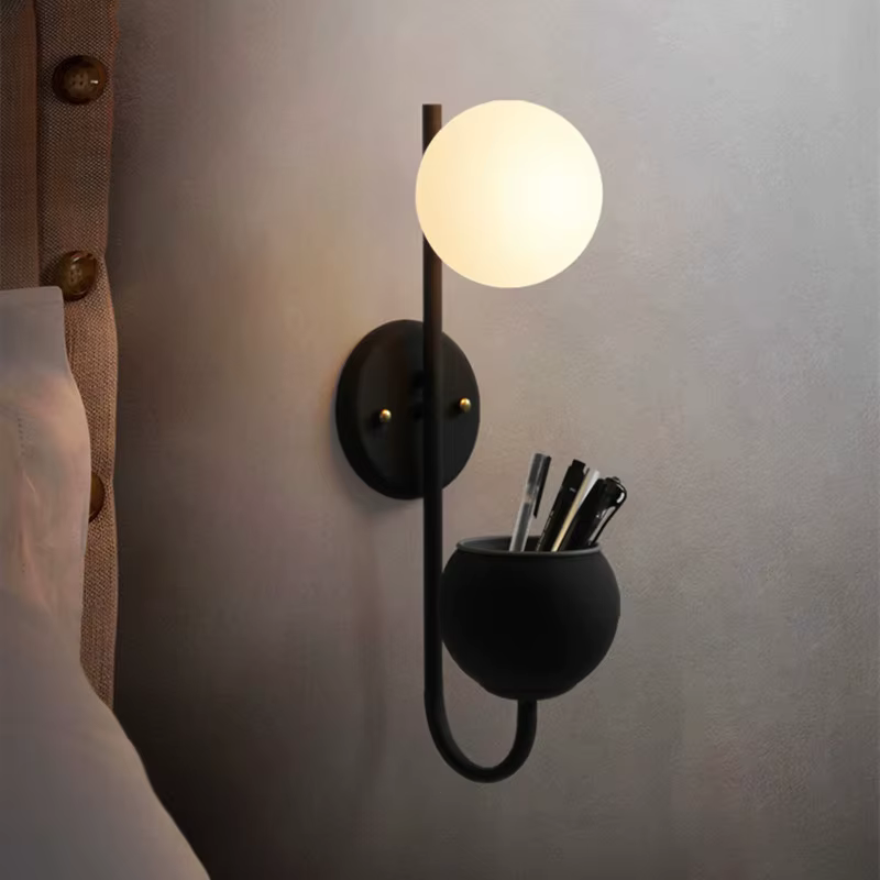 Applique Murale en Verre au Design Nordique Rétro Vintage, Luminaire Décoratif d'Nik, Idéal pour une Chambre à Coucher, un Restaurant ou une Table de oral et