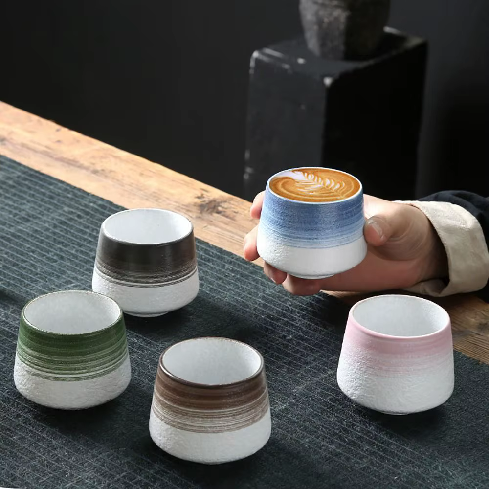 Tasse à café en céramique de transformation de four à thé rétro