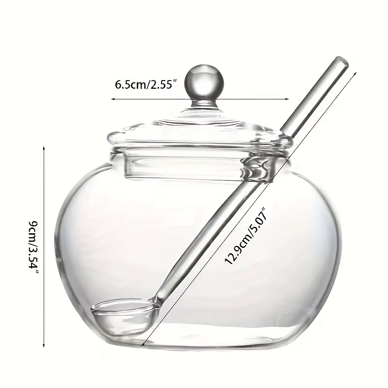 Sucre Transparent de 350ML avec couvercle