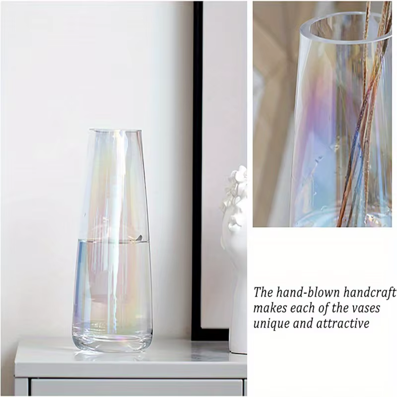 Vase en verre Transparent Aurora Illusion