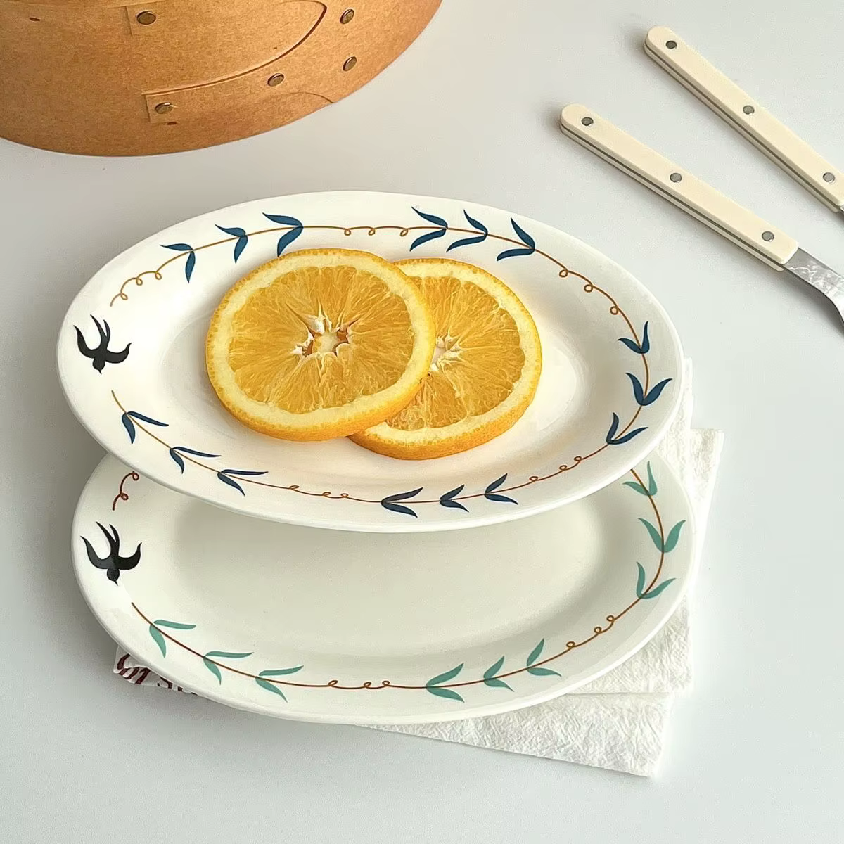 Assiette en céramique rétro japonaise