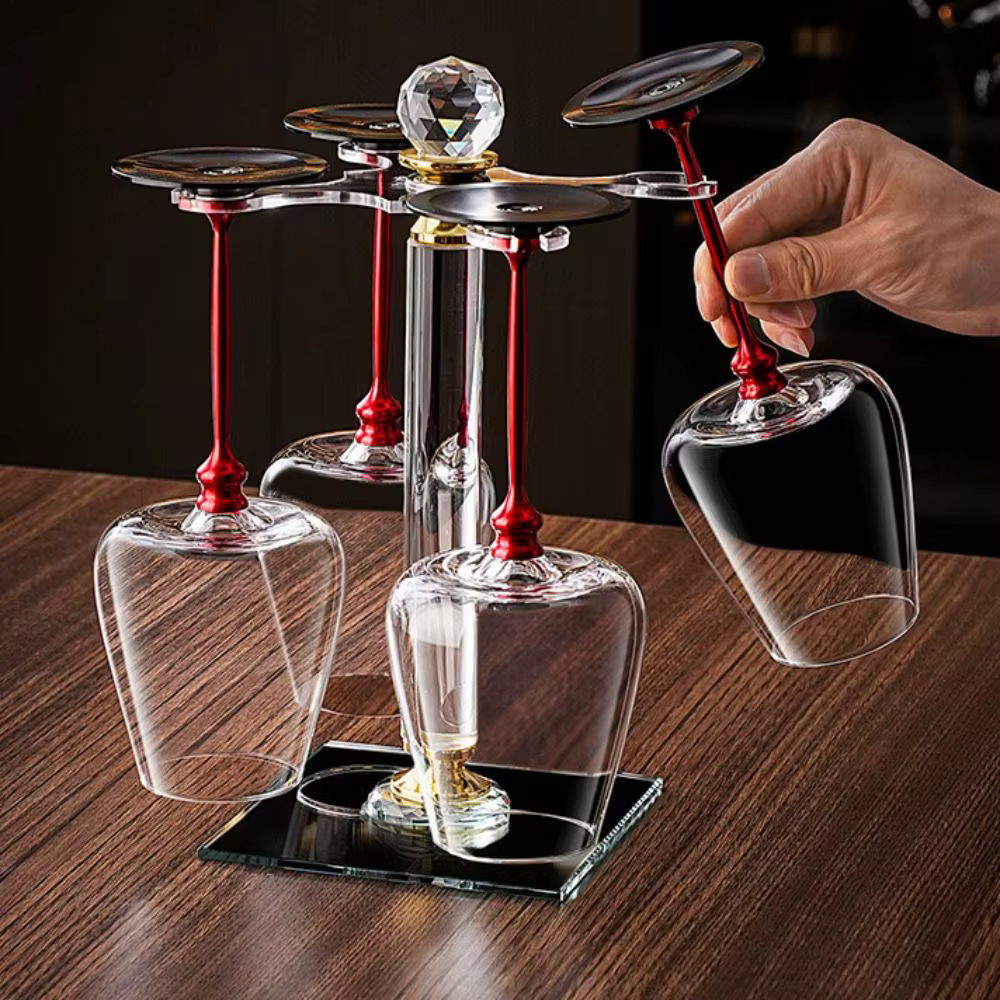Verres à vin rotatifs uniques en verre transparent 500 ml