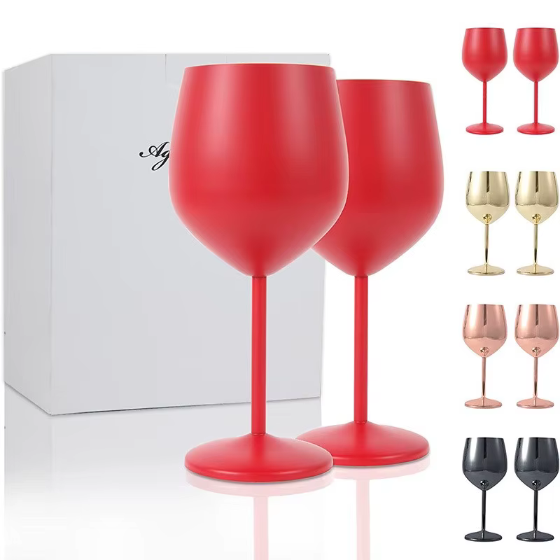 Verre à Cocktail à vin rouge en acier inoxydable de 500ML