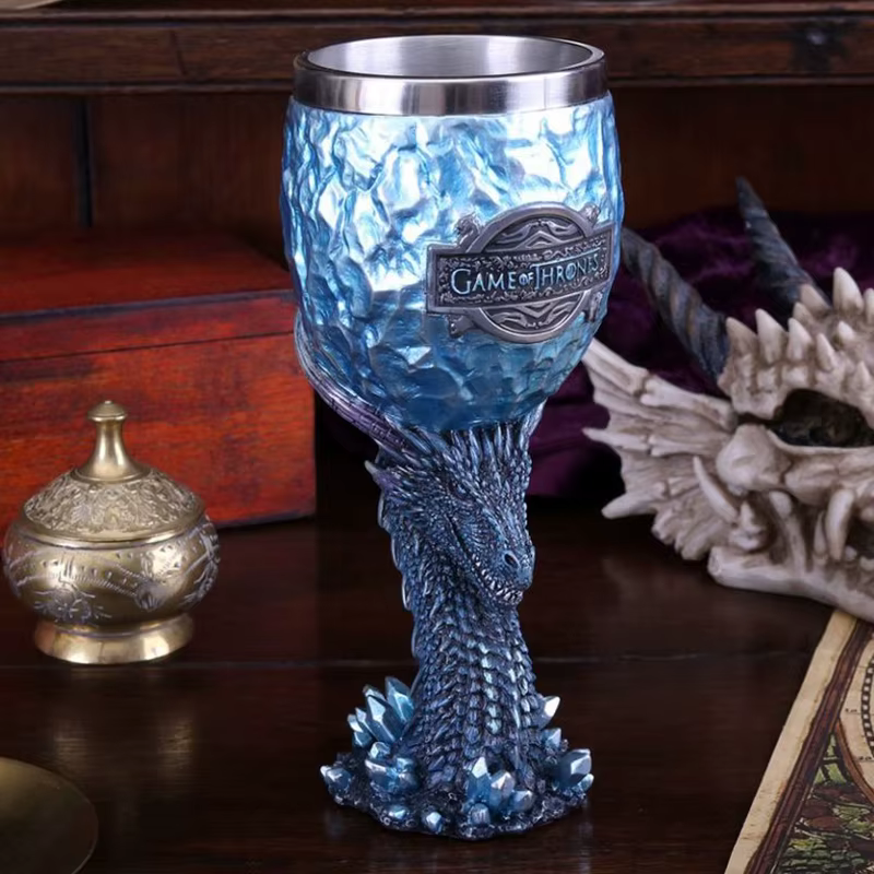 Gobelet GOT 200ml, verre à vin en résine de haute qualité en acier inoxydable, gobelet à Champagne, cadeau d'halloween et de noël, verres fantaisie rétro