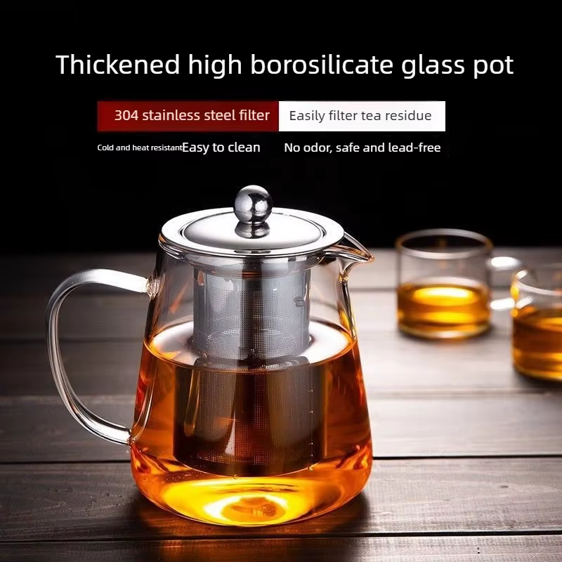 Théière en verre avec infuseur pour pichet à thé