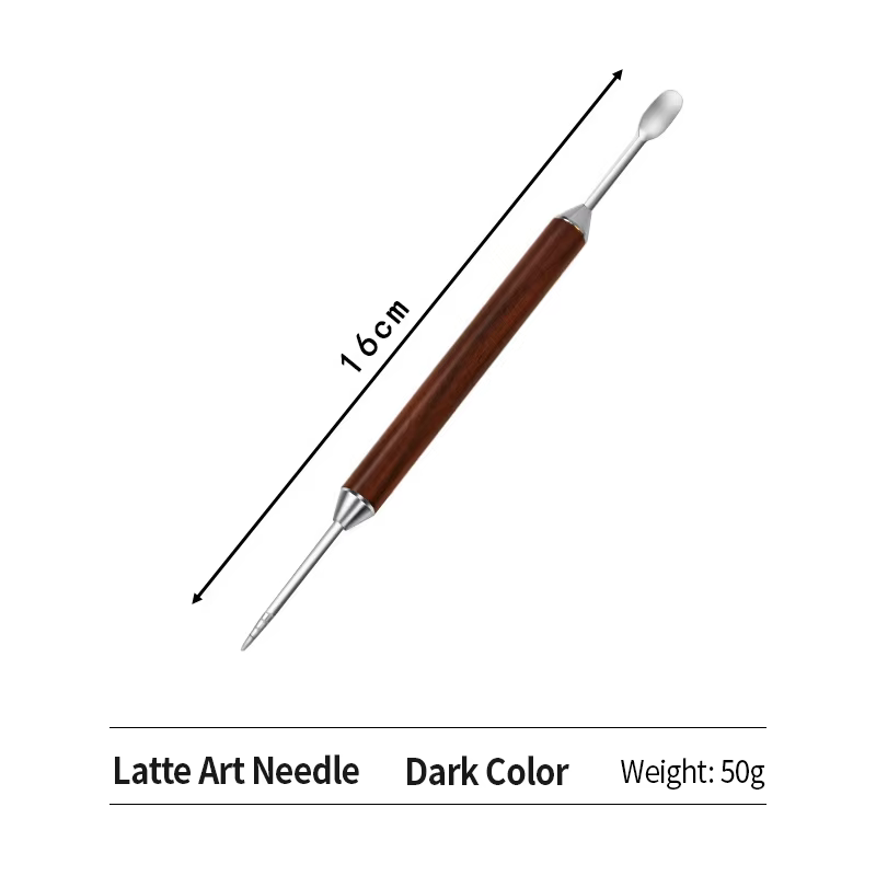Stylo pour Latte Art, outil de dessin sur café avec manche en bois