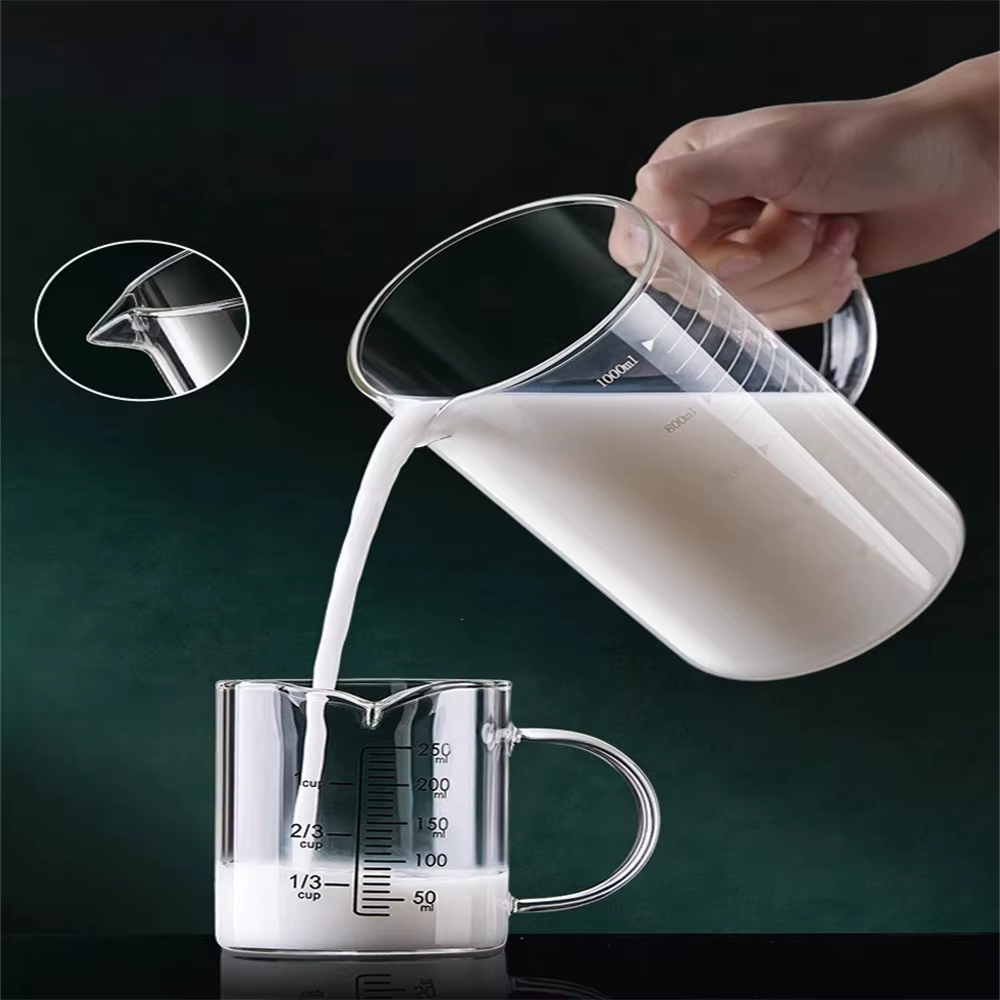 Tasse à mesurer en verre avec poignée 250/350/500/1000 ml
