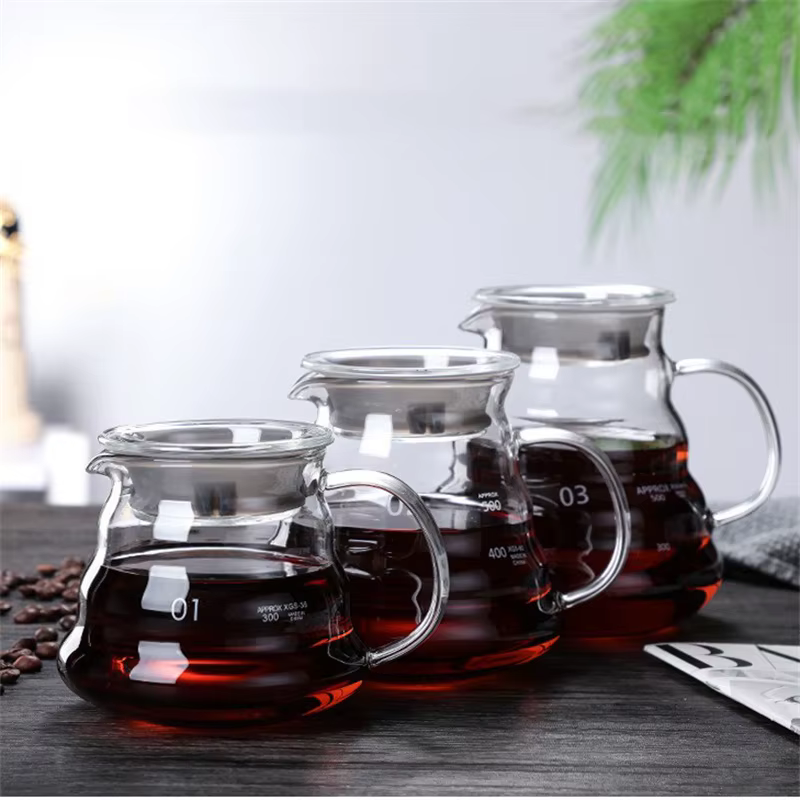 Carafe à café en verre transparent de 350/600/800ml
