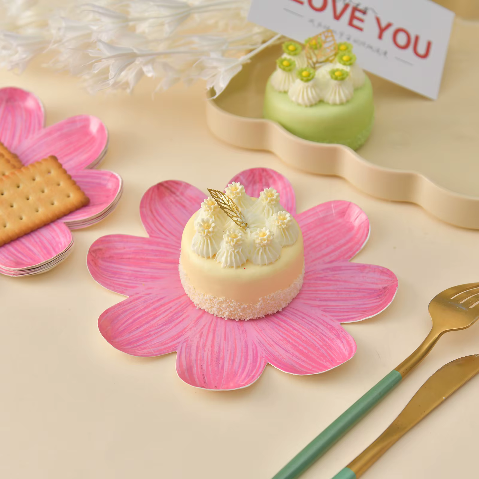 Assiette en papier jetable marguerite