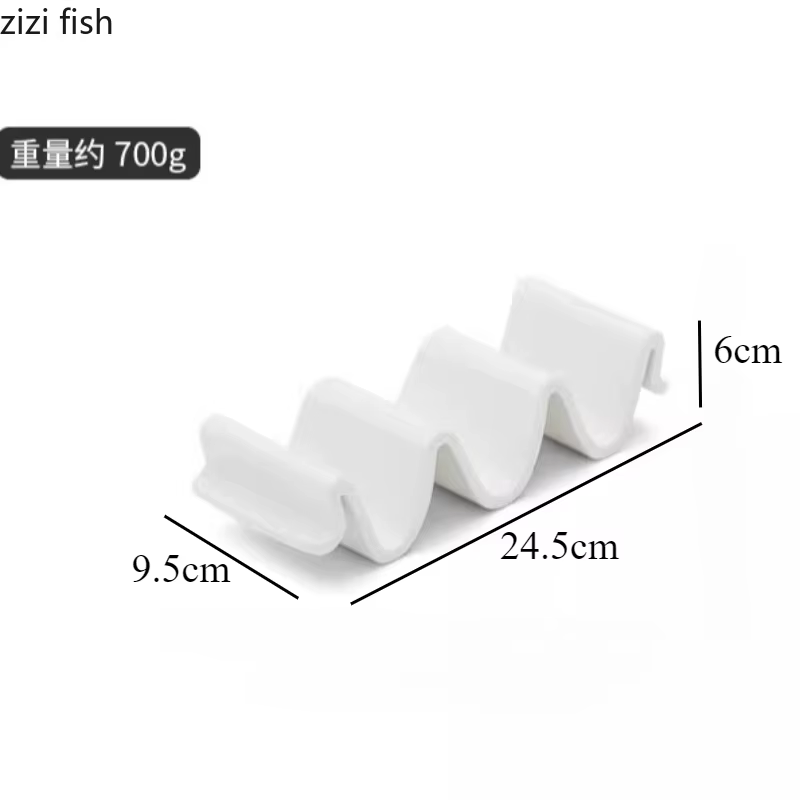 Assiette à collation en forme de vague