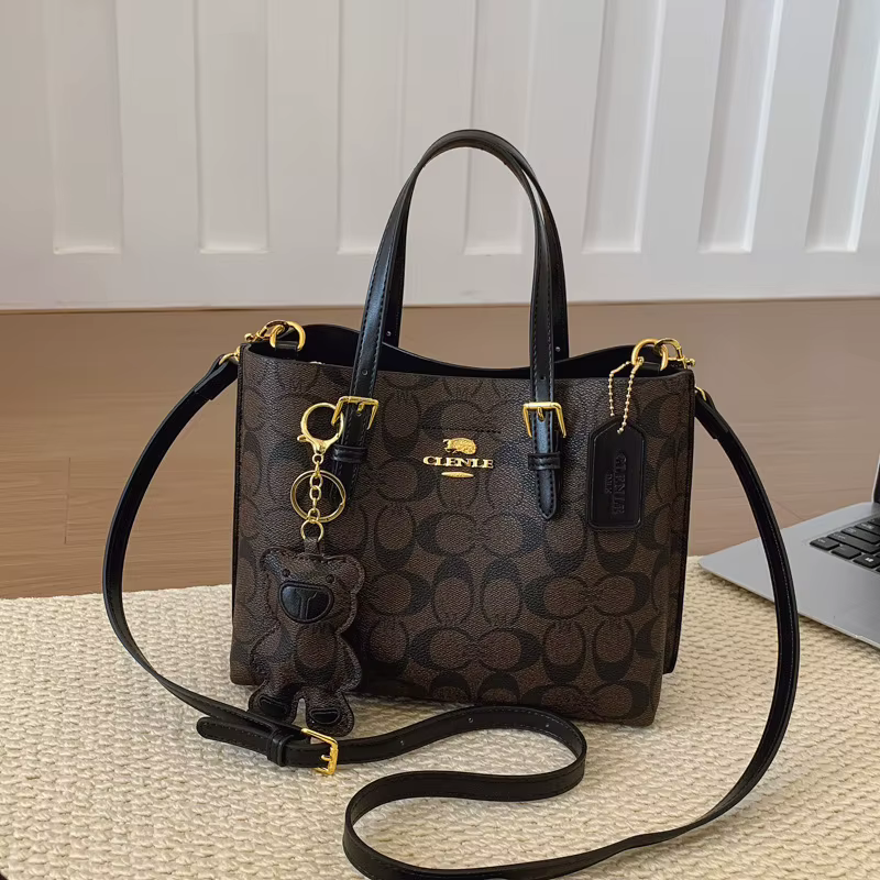 Sac à main messager chic et minimaliste de style parisien pour femmes, avec un design vintage en cuir PU et un logo en lettres