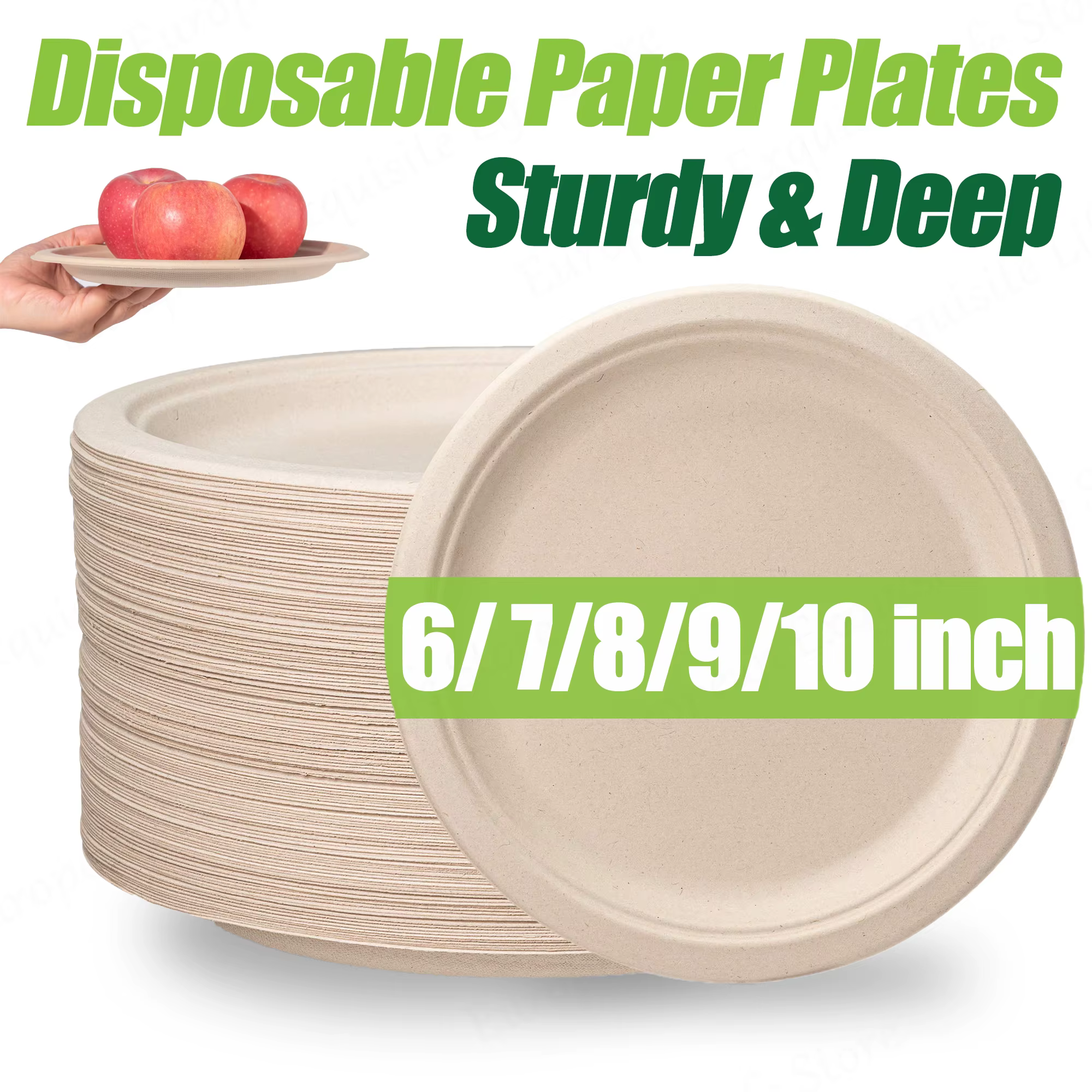 Assiettes en papier jetables robustes