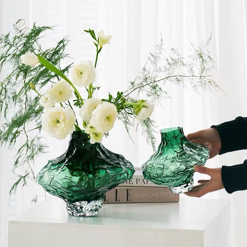 Vase en verre nordique Transparent