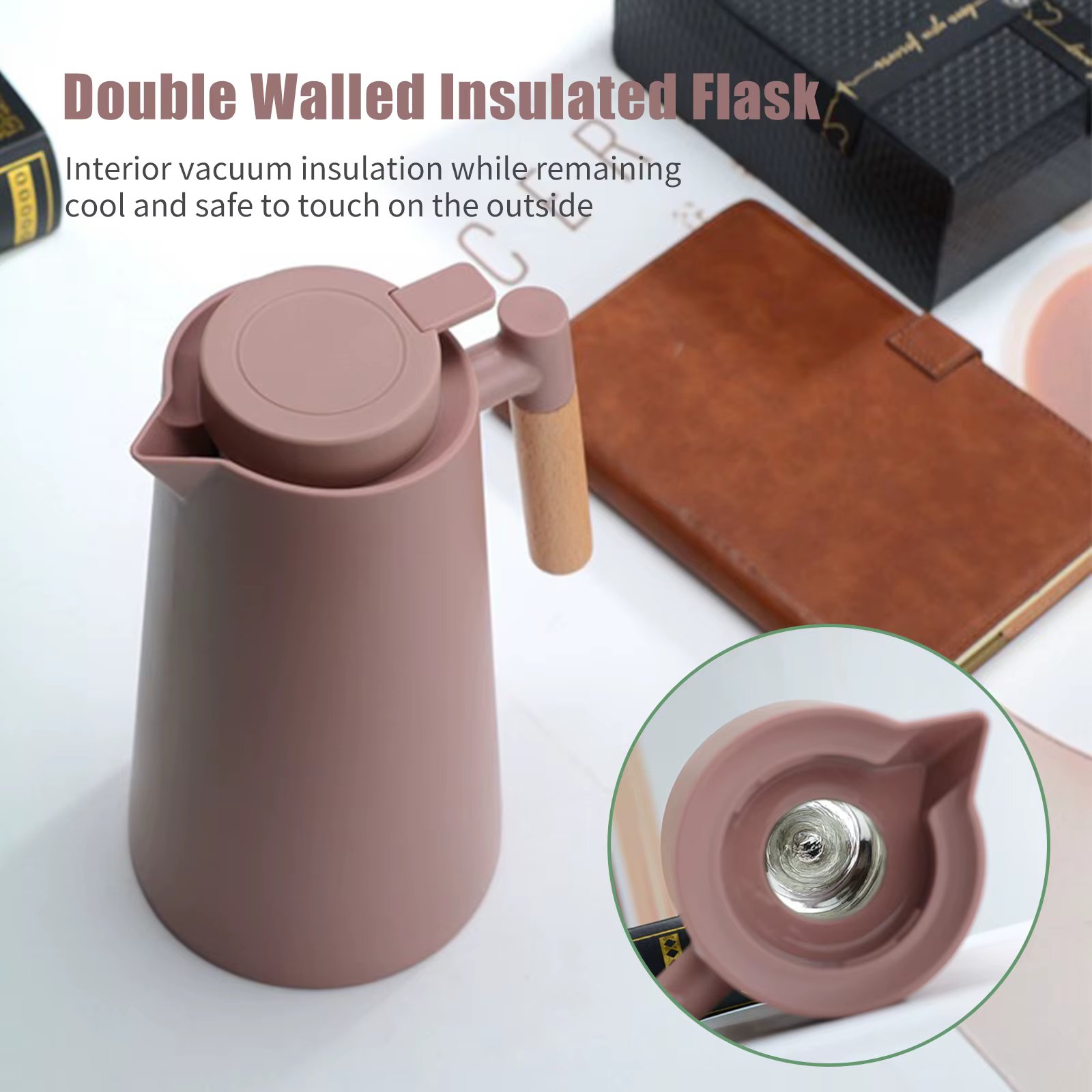Carafe à café thermique sous vide à double paroi
