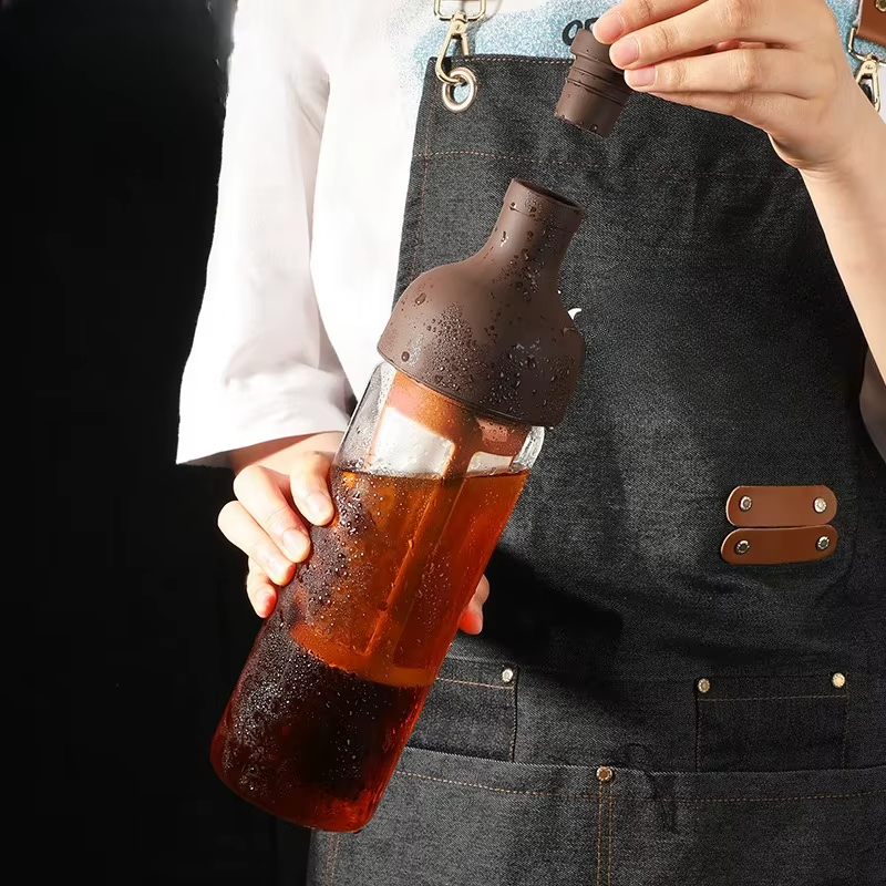 Carafe d'extraction à froid en verre borosilicate de 1000 ml