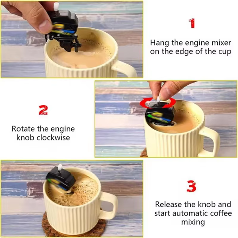 Mélangeur à café électrique en forme de moteur de bateau