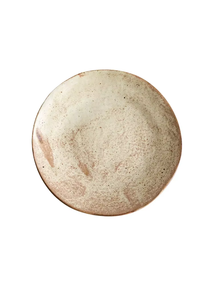 Assiette en céramique rustique faite à la main de style japonais pour pâtes