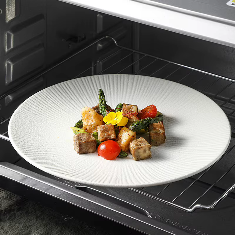 Assiette de table rétro noire assiettes de cuisine chinoise