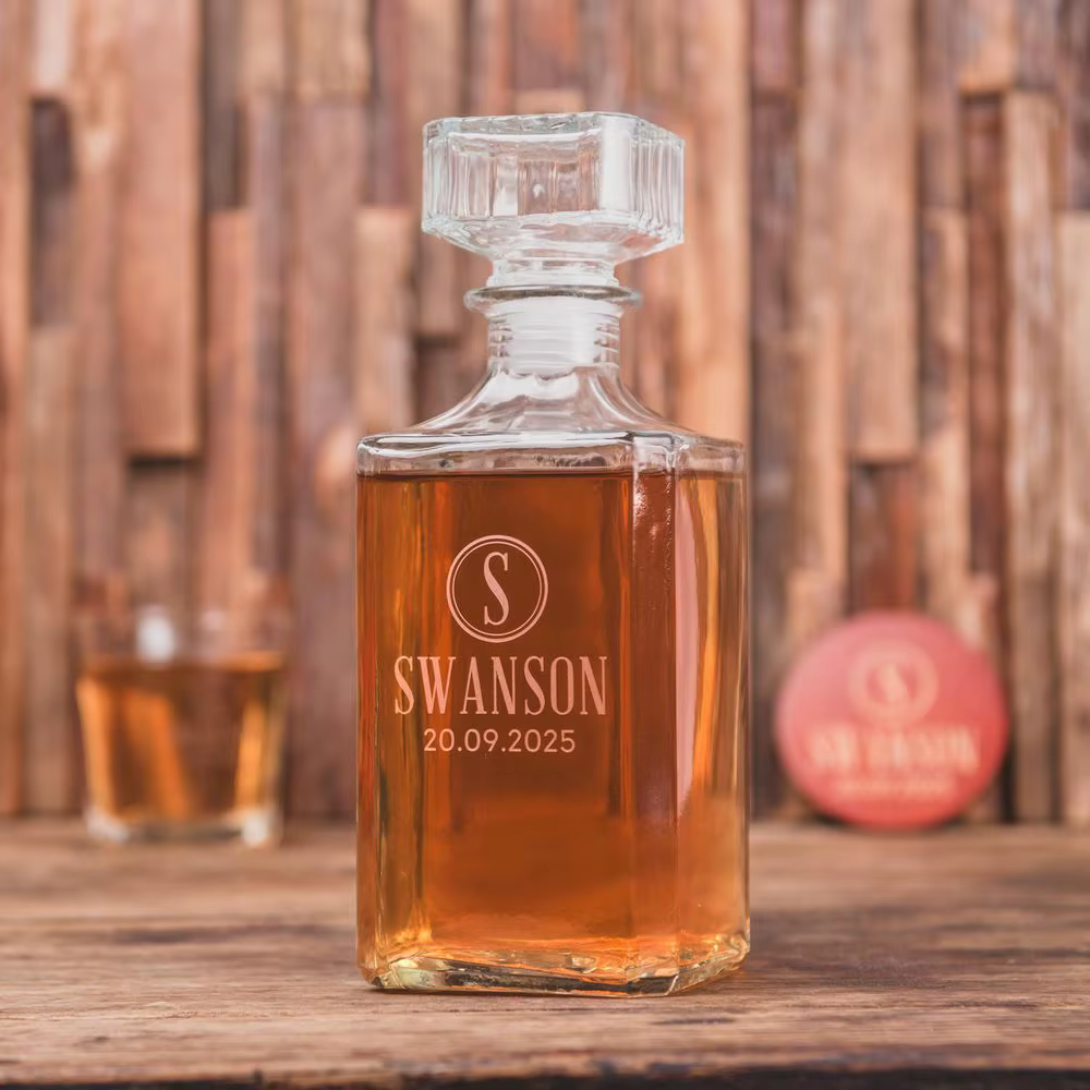 Carafe à whisky ou verres à shot personnalisés