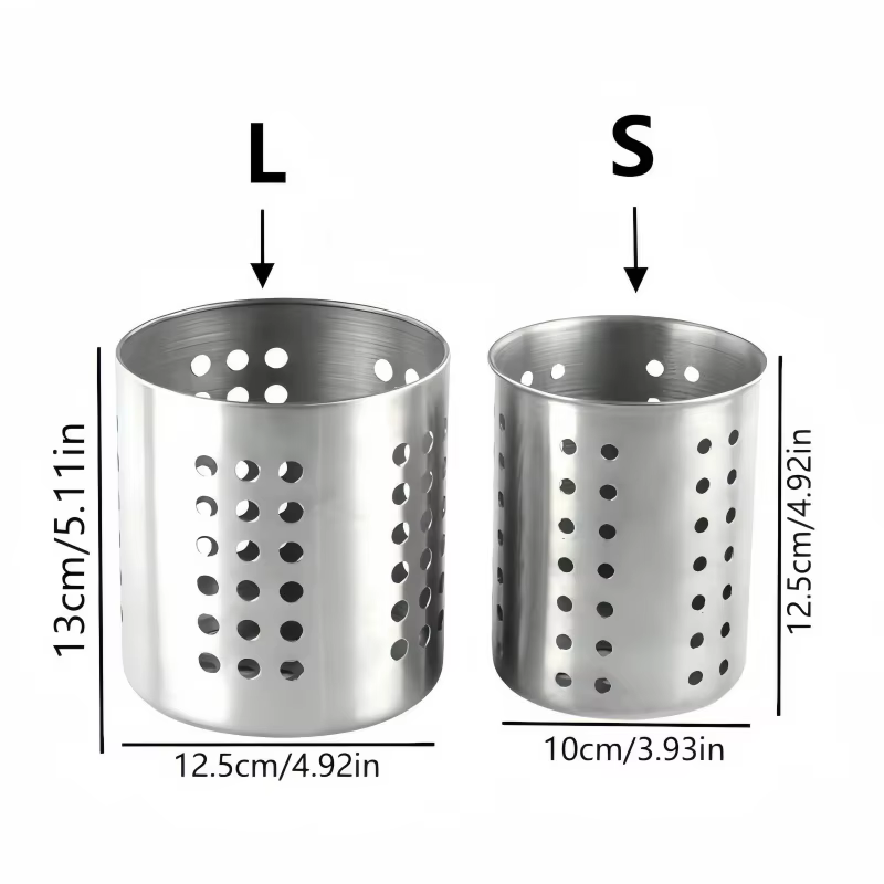 Boîte de rangement pour baguettes et couverts en acier inoxydable