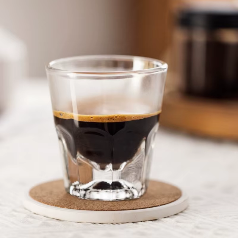 Ensemble de verres à expresso italiens à fond optique