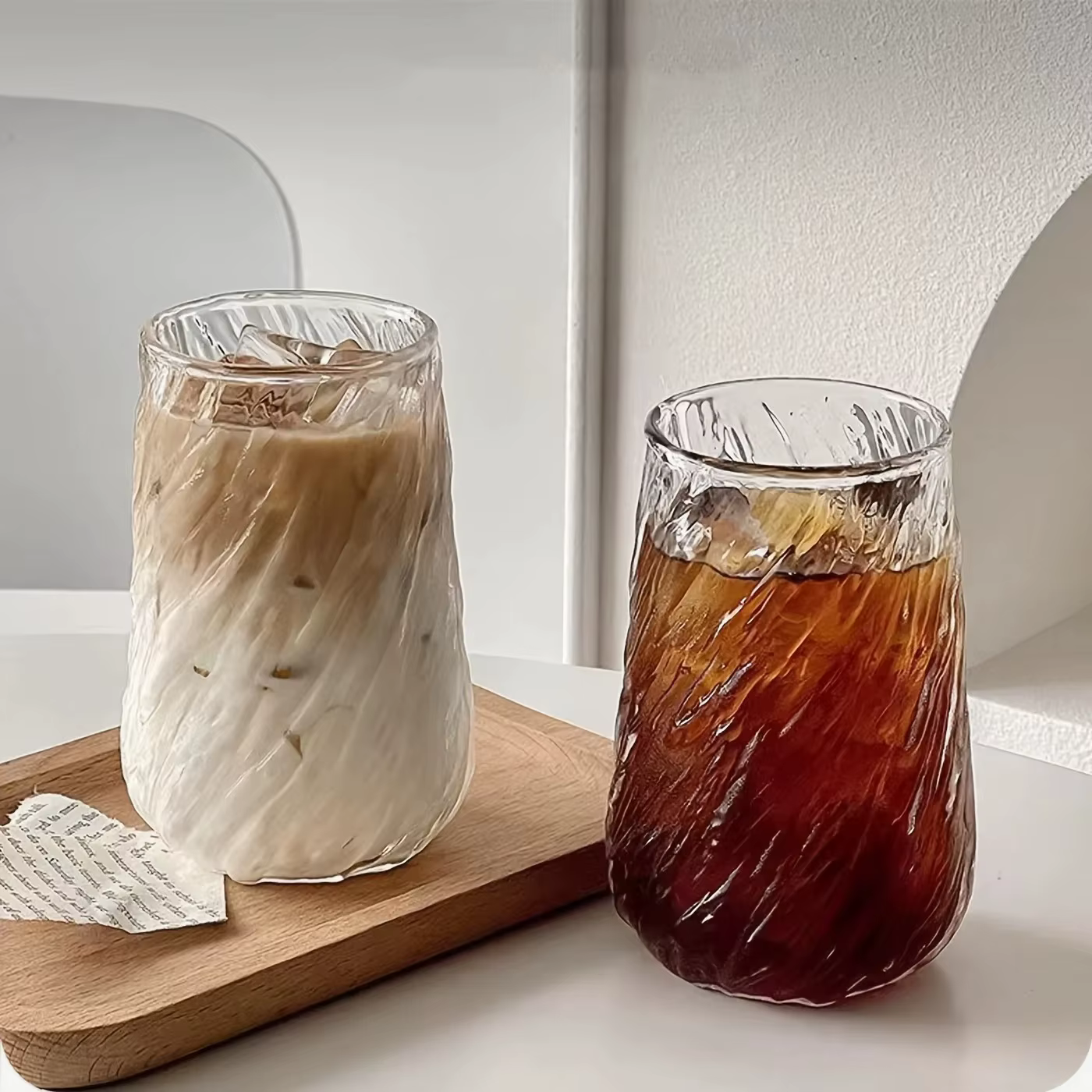 Tasse à café en verre transparente de 400ML