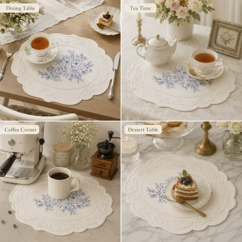 Set de table en silicone sculpté