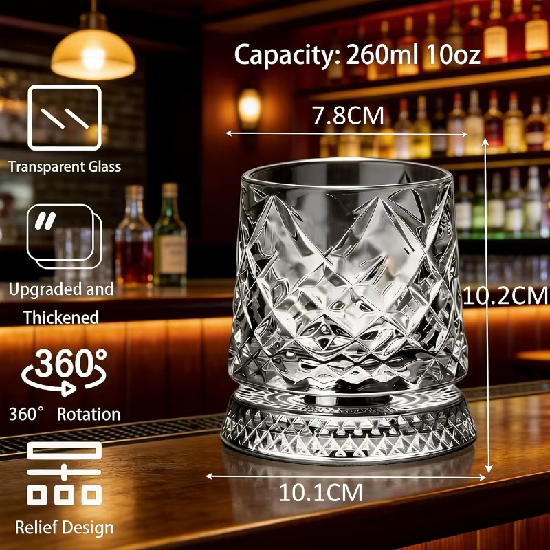 Verre à whisky rotatif 280 ml
