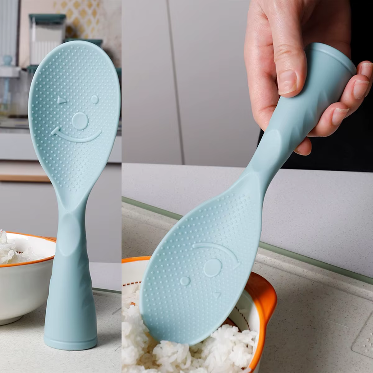 Cuillère à riz en plastique verticale pour la cuisine domestique