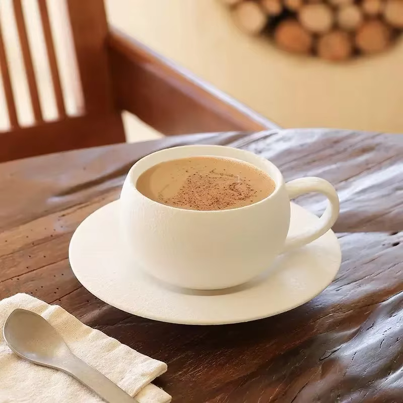 Ensemble de tasses à café en céramique de sable de roche