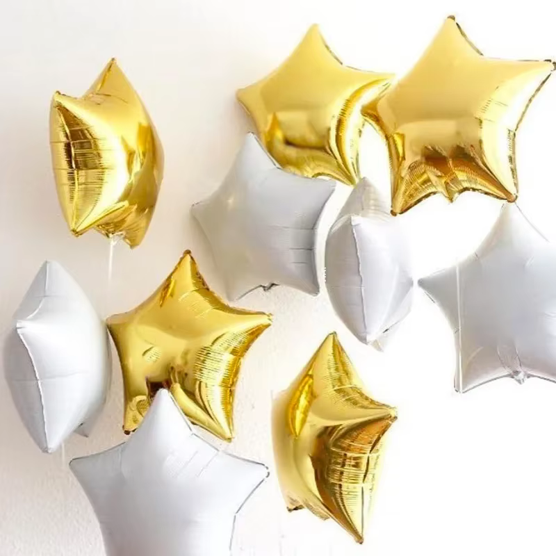 10 pièces 10 pouces or rose argent feuille étoile ballon anniversaire mariage fête de noël décor bébé douche fournitures