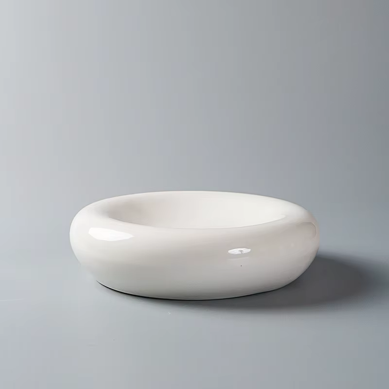 Assiettes en céramique blanche