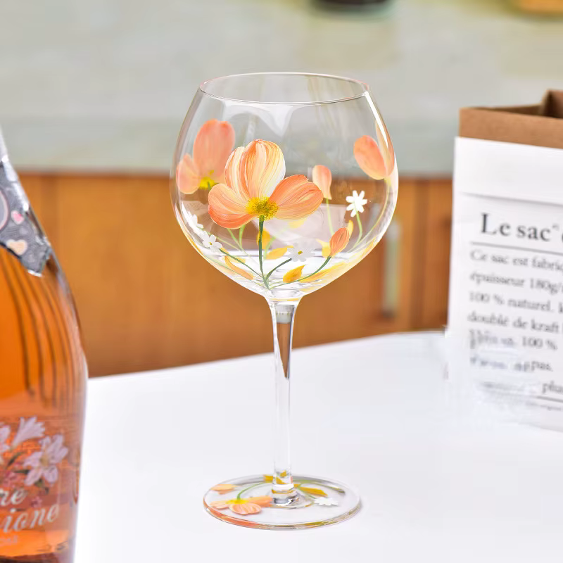 Verres à vin à Champagne peints à la main