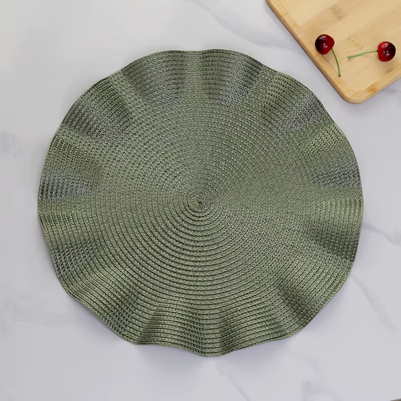 Set de 6 napperons ronds ondulés