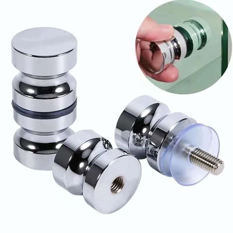 Poignée de porte de douche en verre, bouton pour portes de douche coulissantes, poignée double face, pièces de rechange pour quincaillerie de salle de bain pour divers types de portes en verre