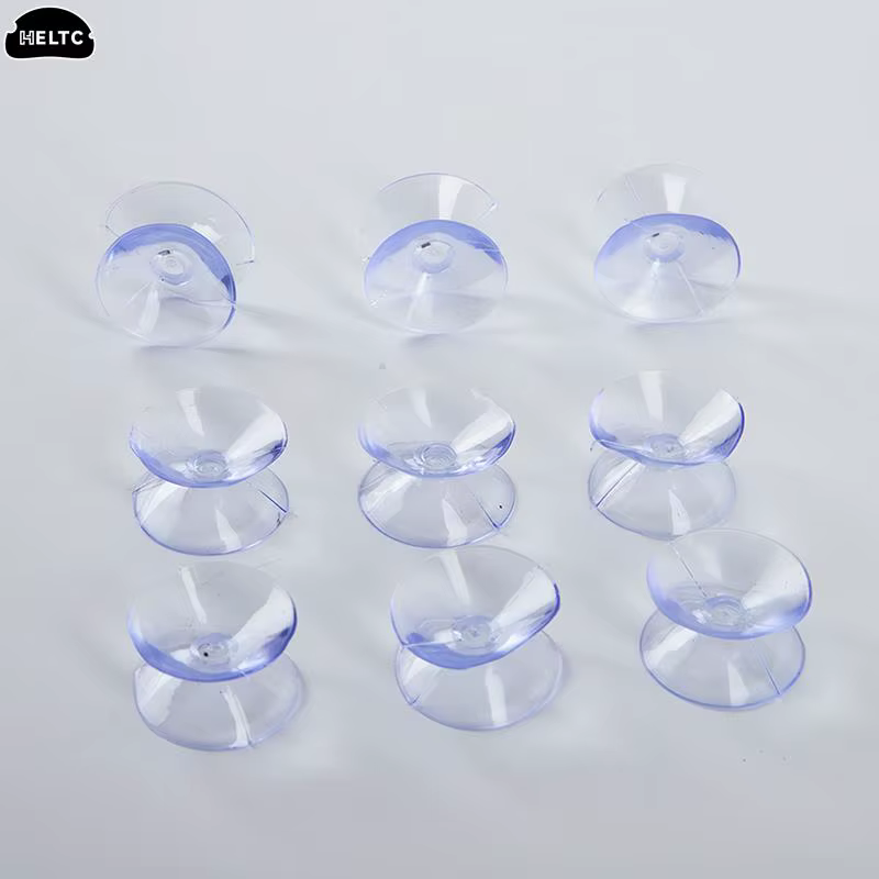Ventouses Double face en Pvc, 10 pièces/lot, tampons à ventouse pour verre, ventouse en plastique, petite ventouse en plastique sans Trace