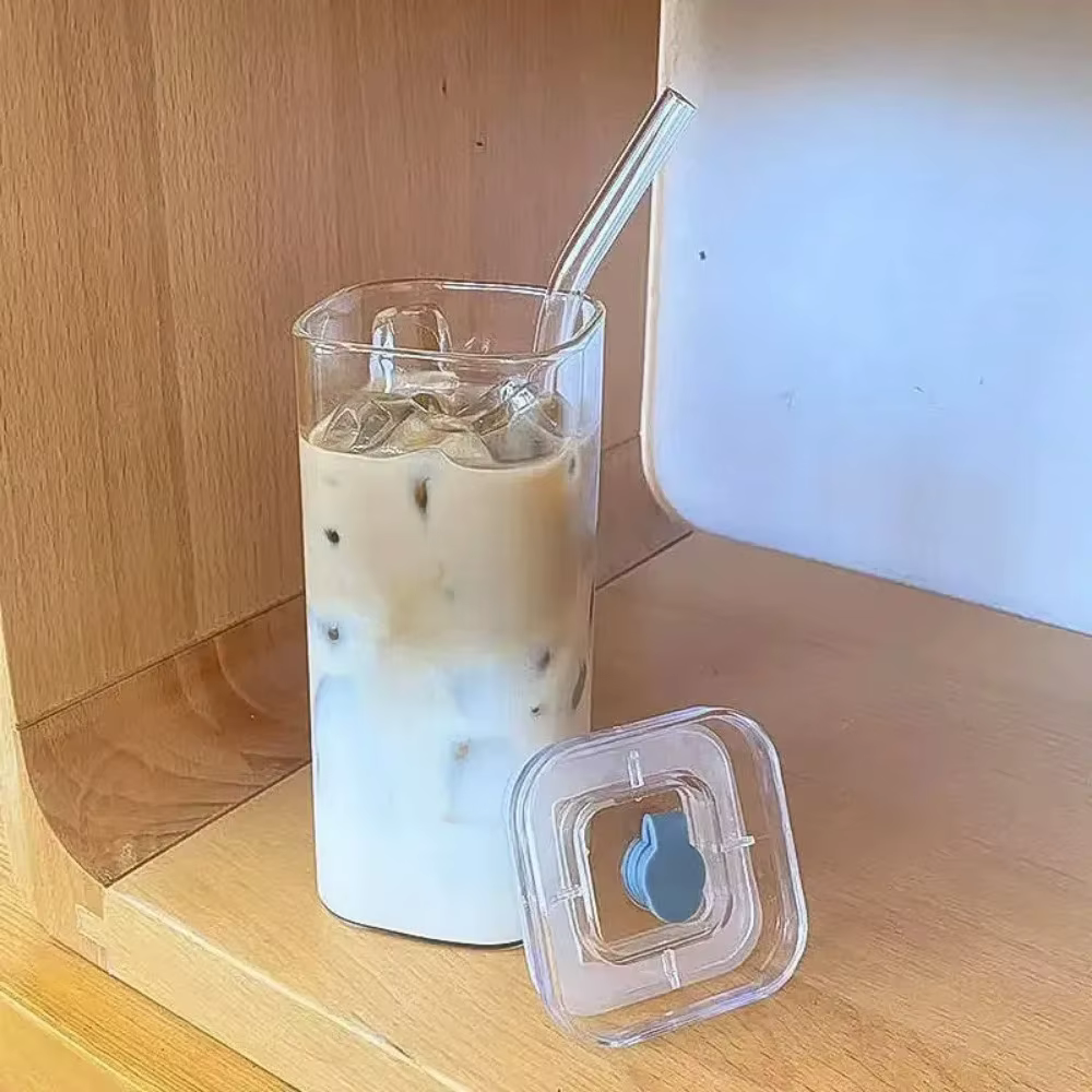 Tasse carrée en verre à café résistante à la chaleur