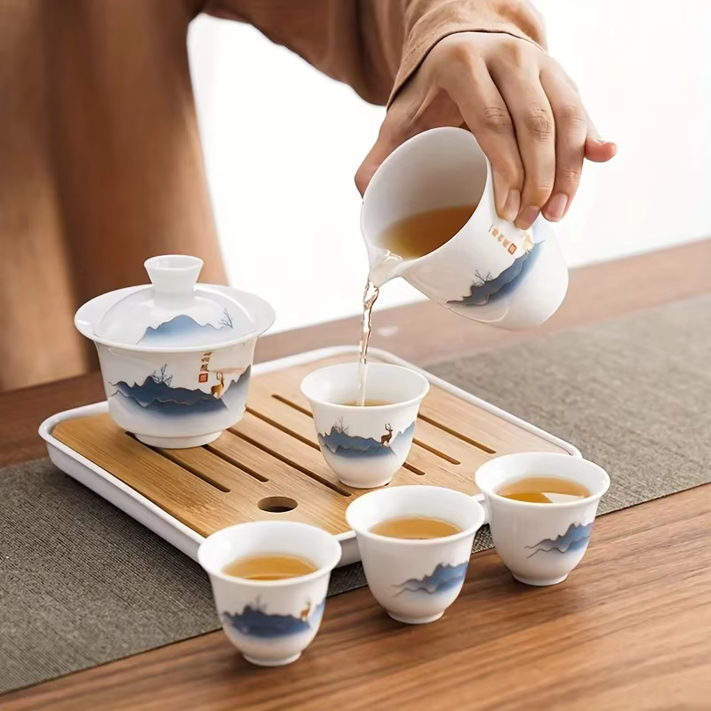 Service à thé Kung Fu chinois en céramique