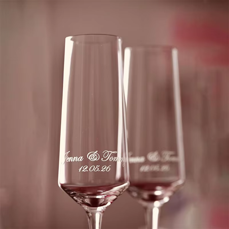 Flûtes à champagne personnalisées vintage pour mariage