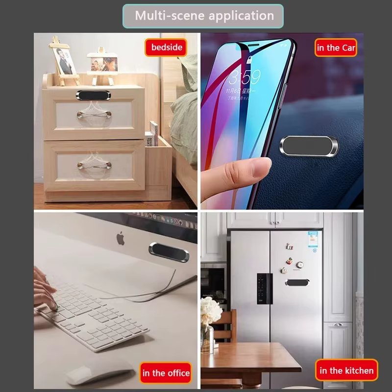 Support magnétique pour téléphone de voiture, rotatif, mini, en forme de bande, support en métal, aimant puissant, support GPS pour voiture pour iPhone 16 Xiaomi Huawei Samsung