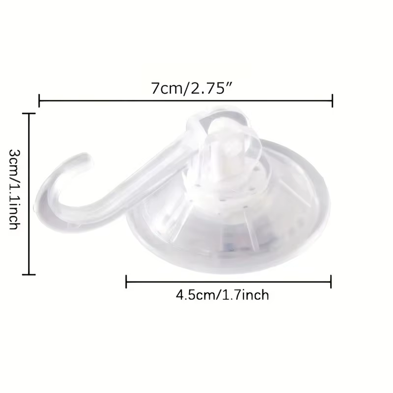 Crochets à ventouse transparents et réutilisables, 10 pièces, crochets à ventouse sous vide robustes, crochets de cuisine et de salle de bains en verre pour serviettes