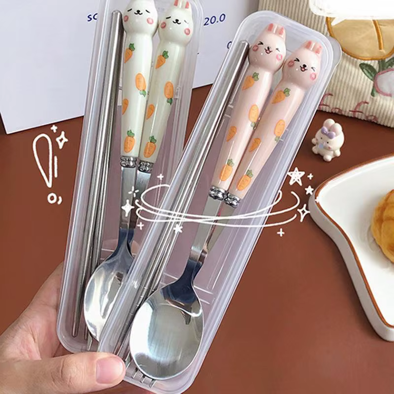Ensemble de Couverts Mignons en Acier Inoxydable